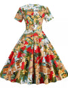 50-Luvun Vintage Patchwork -Tyylinen Mekko