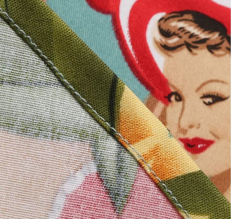 50-Luvun Vintage Patchwork -Tyylinen Mekko