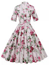 50-Luvun Vintage Roses -Tyylinen Mekko