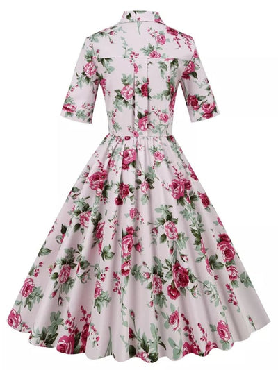 50-Luvun Vintage Roses -Tyylinen Mekko