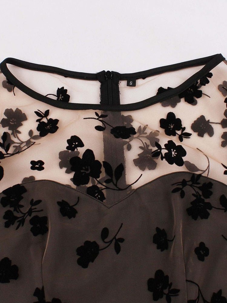 Vintage-Tyylinen Mekko Plus-Koon Ruskea