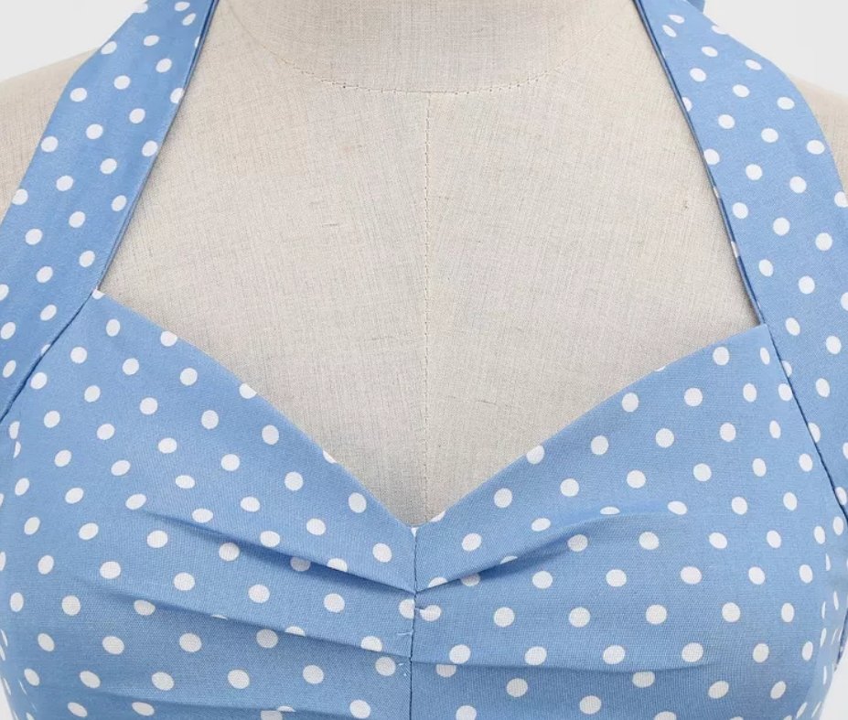 50-Luvun Leimattu Vyötärömekko