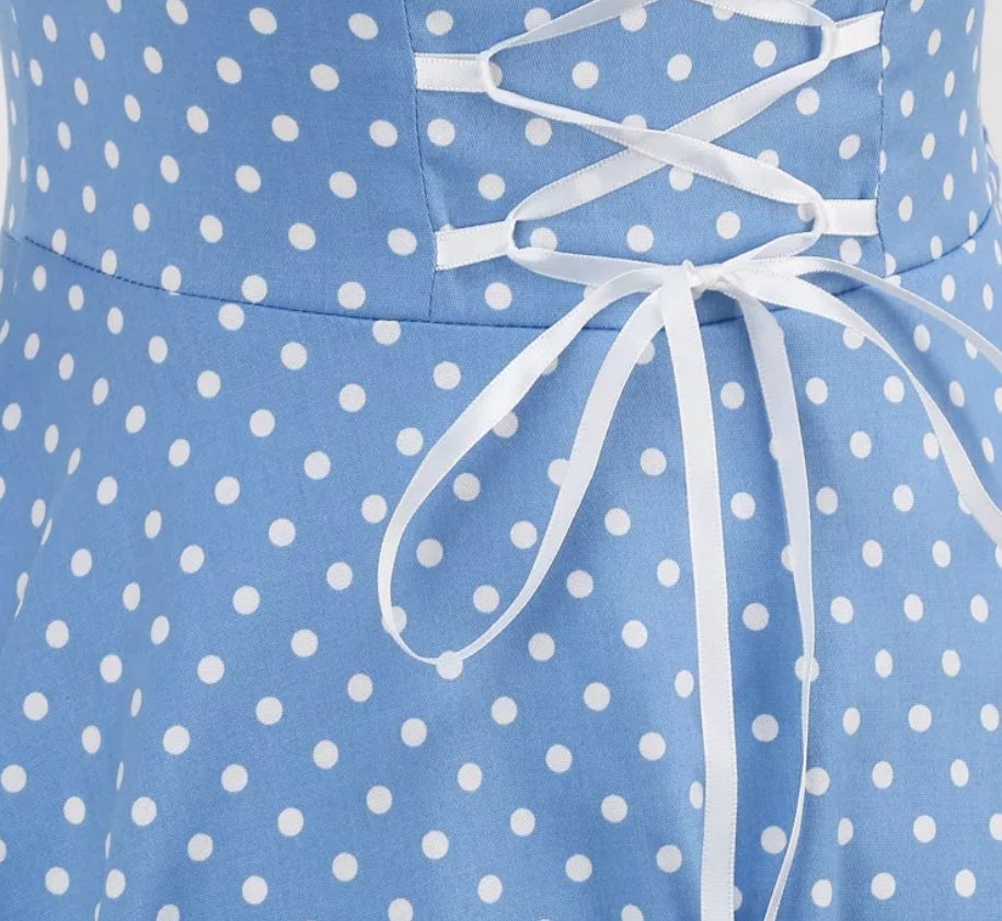 50-Luvun Leimattu Vyötärömekko