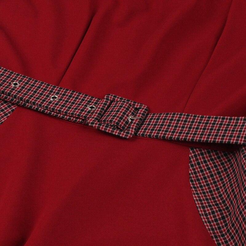 50-Luvun Trapetsimekko, Viininpunainen