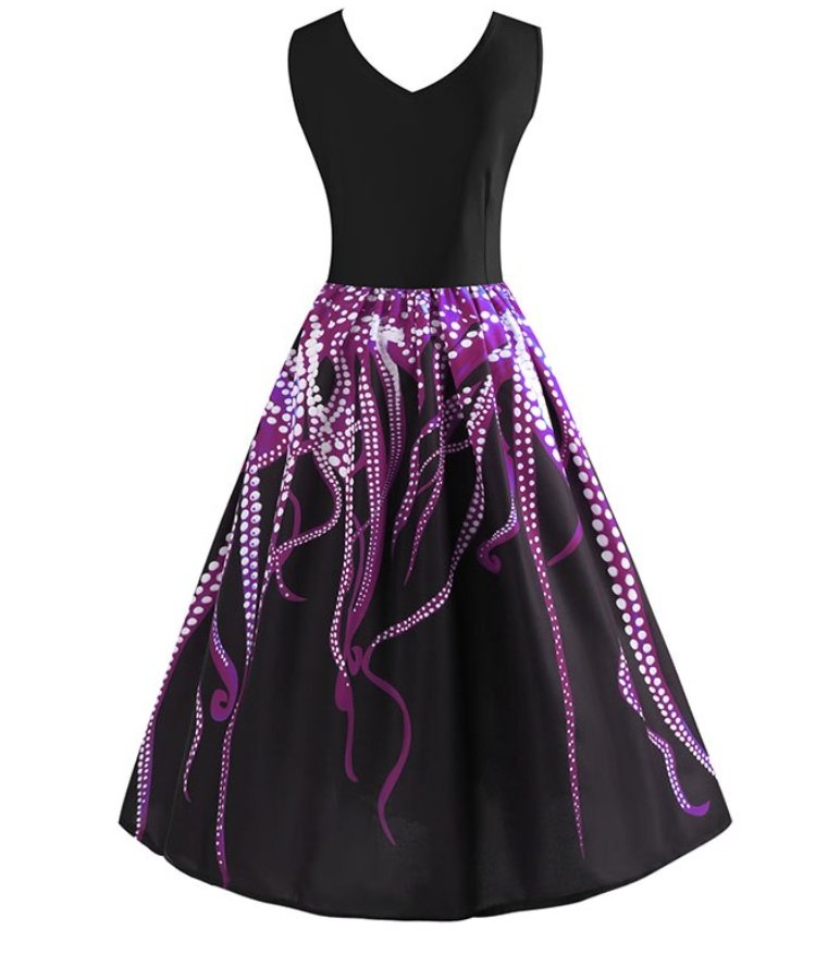 Vintage Hihaton A-Linjainen Mekko