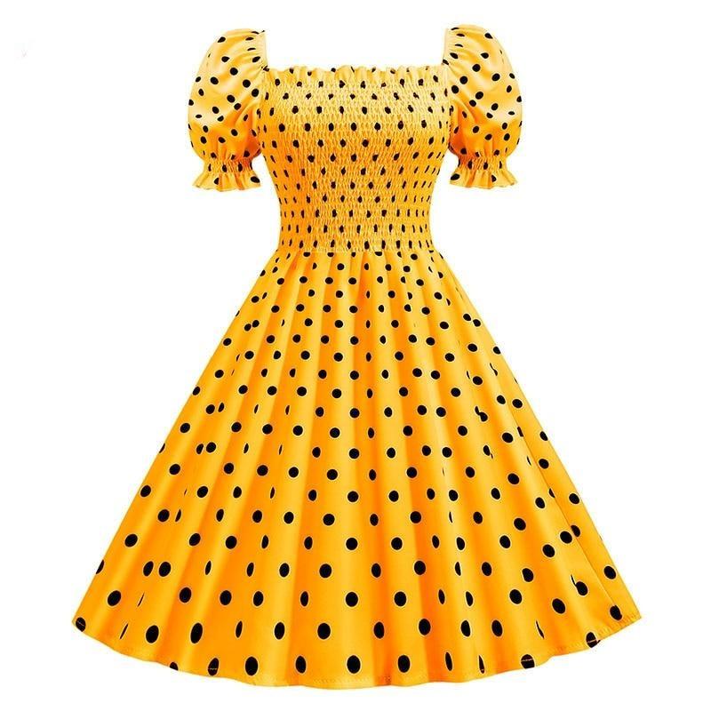 Keltainen 50-Luvun Mekko