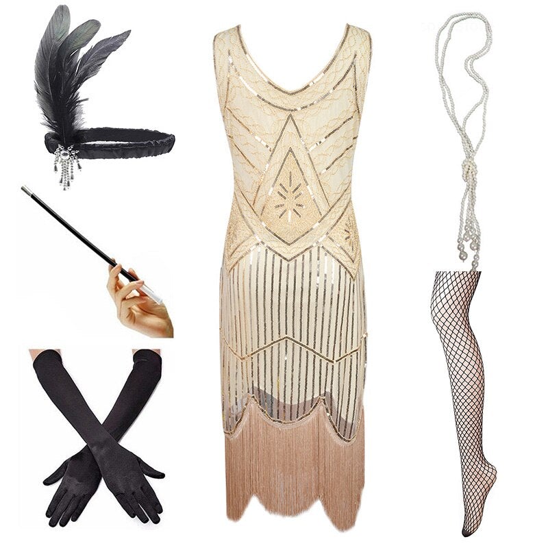 Vintage 1920 Beige Mekko