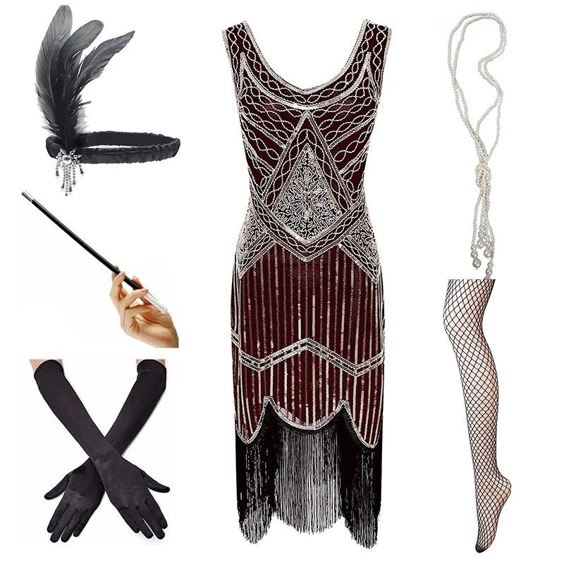 Vintage 1920 Burgundy Mekko