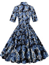 Vintage 1950 Mekko Sininen