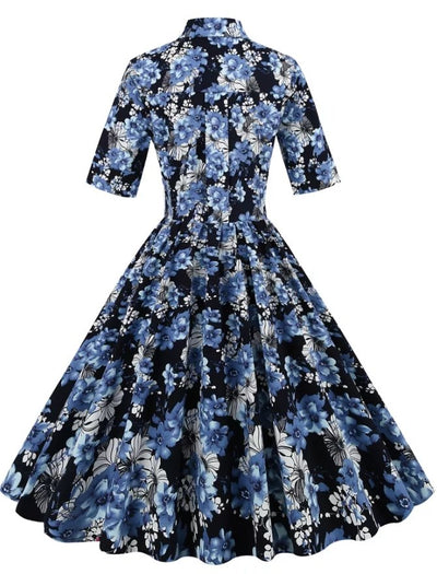 Vintage 1950 Mekko Sininen