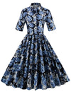 Vintage 1950 Mekko Sininen