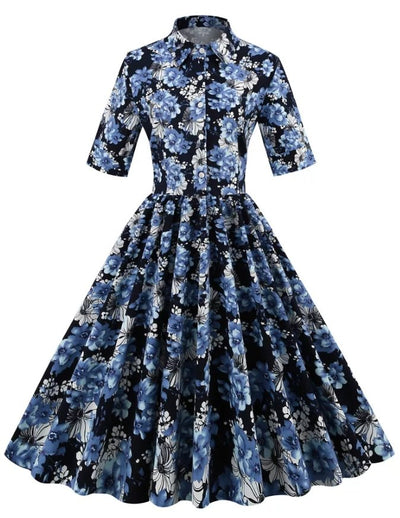 Vintage 1950 Mekko Sininen