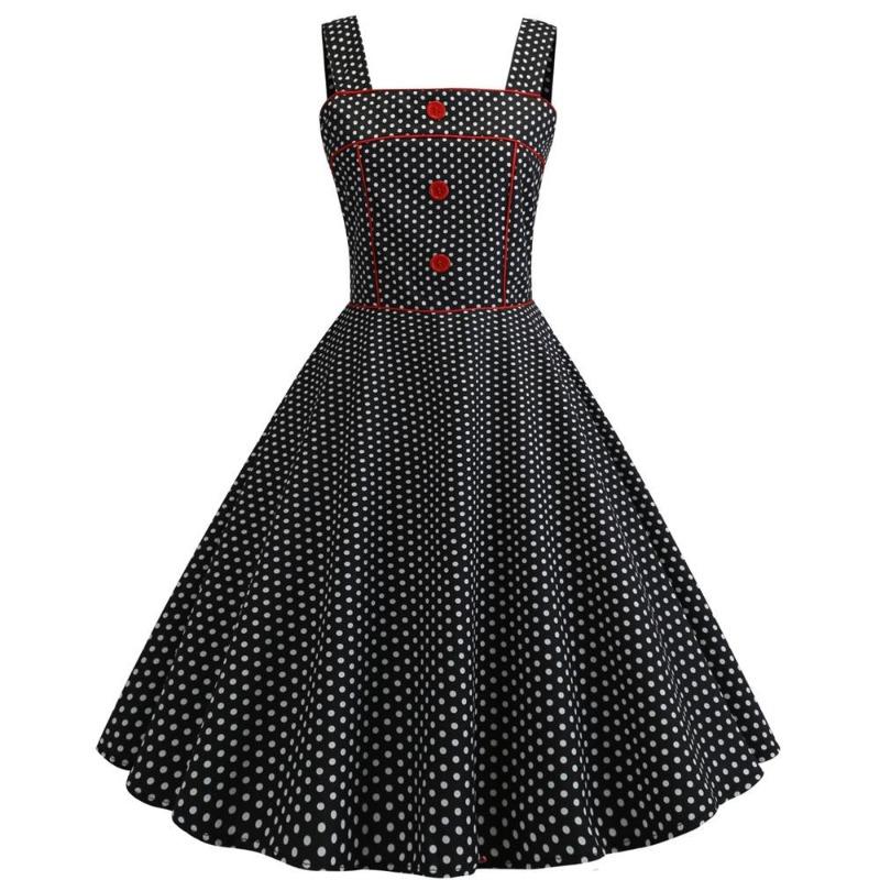 Vintage 1950 -Mekko, Musta