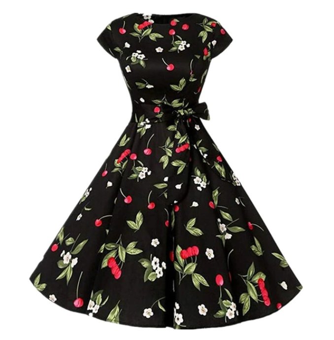 Vintage 1950 Mekko Black Cherries