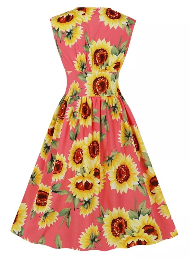 Vintage 1950 Pink Flowers -Mekko