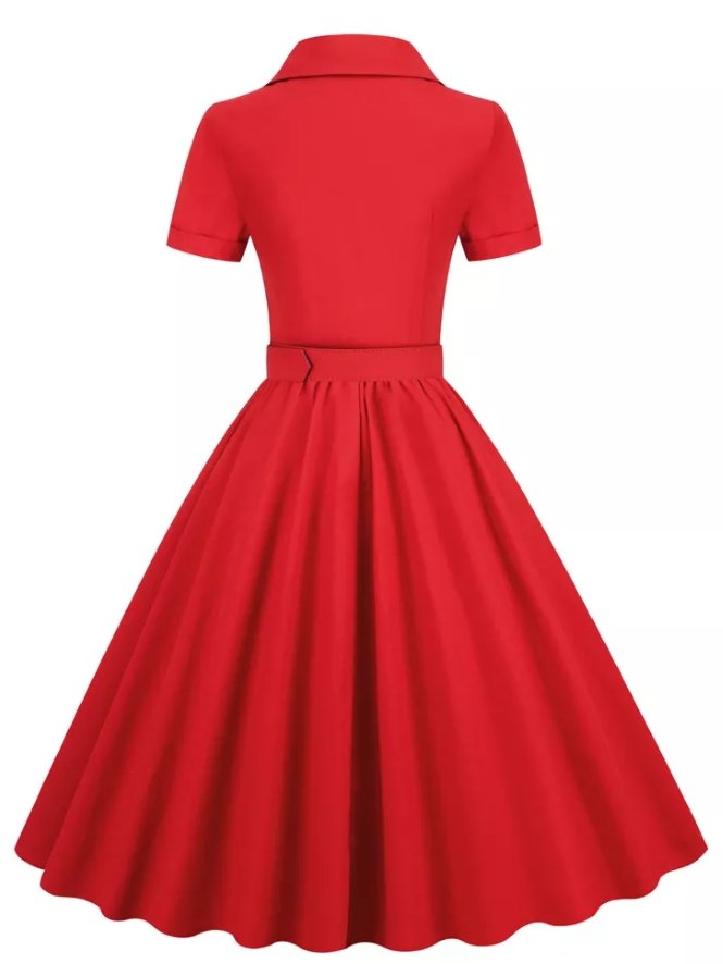 Vintage 1950 Punainen Mekko