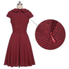 Vintage 50 Burgundy Lyhythihainen Mekko