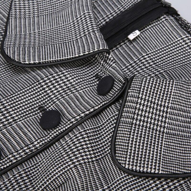 Vintage 50-Luvun Mekko, Harmaa Lyhyet Hihat