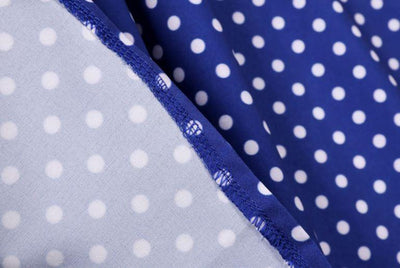Vintage 50-Luvun Sininen Pilkkumekko
