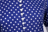 Vintage 50-Luvun Sininen Pilkkumekko