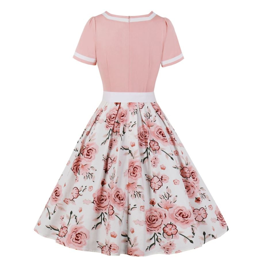 Vintage 50s Plus Size Vaaleanpunainen Mekko