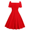 Vintage 50-Luvun Plus-Kokoinen Punainen Mekko
