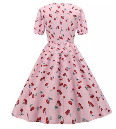Vintage 60-Luvun Kirsikkamekko