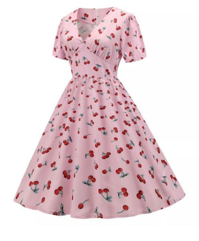 Vintage 60-Luvun Kirsikkamekko