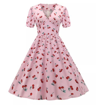 Vintage 60-Luvun Kirsikkamekko