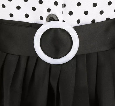 Vintage 60-Luvun Mustavalkoinen Mekko