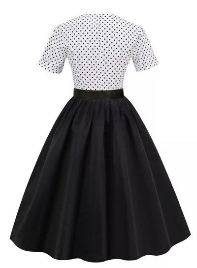 Vintage 60-Luvun Mustavalkoinen Mekko