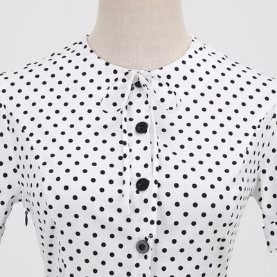 Vintage 60-Luvun Mustavalkoinen Mekko