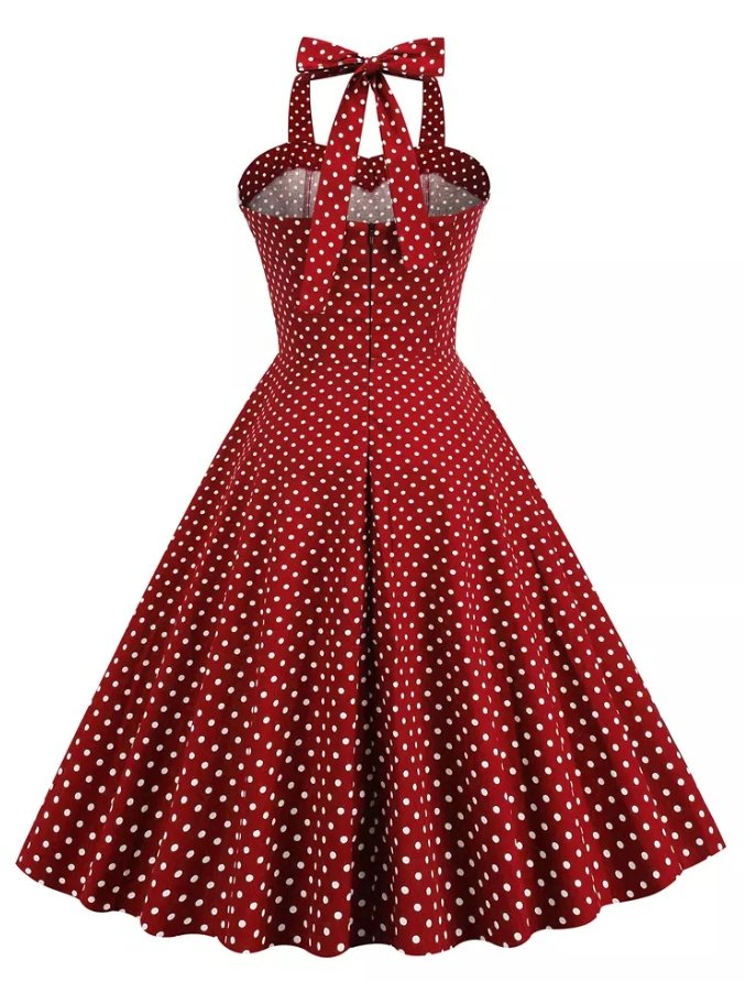 Vintage Mekko Punaisilla Pilkuilla