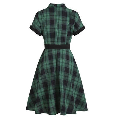 Vihreä Vintage Englantilainen Mekko