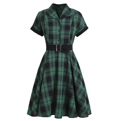 Vihreä Vintage Englantilainen Mekko