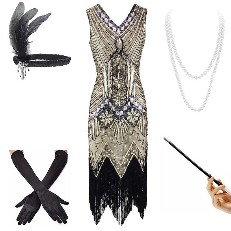 Vintage 20-Luvun Beige Mekko