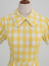 Vintage 40-Luvun Keltainen Mekko