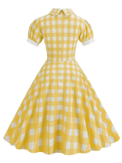 Vintage 40-Luvun Keltainen Mekko