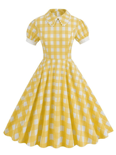 Vintage 40-Luvun Keltainen Mekko