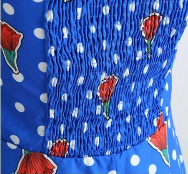 Vintage 50-Luvun Olkapäillä Oleva Mekko