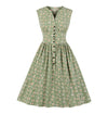 Vintage 50-Luvun Mekko Plus-Kokoisia Kukkia