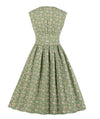 Vintage 50-Luvun Mekko Plus-Kokoisia Kukkia