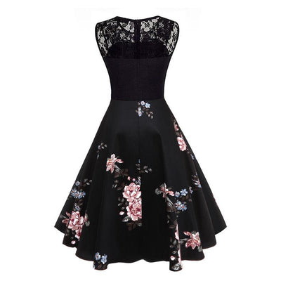 Vintage 50s Plus Size -Mekko, Musta