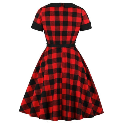 Vintage 50-Luvun Plus-Kokoinen Punainen Mekko