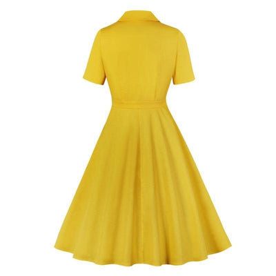 Vintage 50-Luvun Keltainen Mekko