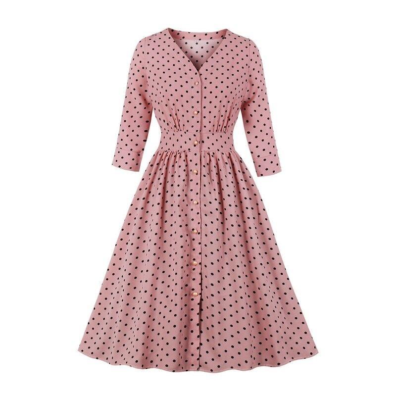 Vintage 50-Luvun Pitkähihainen Mekko