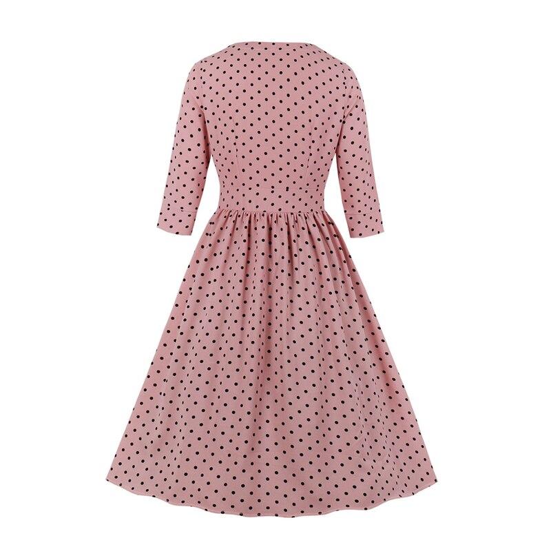 Vintage 50-Luvun Pitkähihainen Mekko