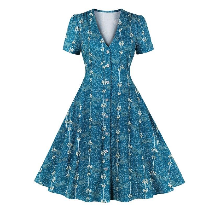 Vintage 60-Luvun Maansininen Mekko