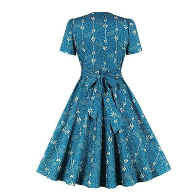 Vintage 60-Luvun Maansininen Mekko