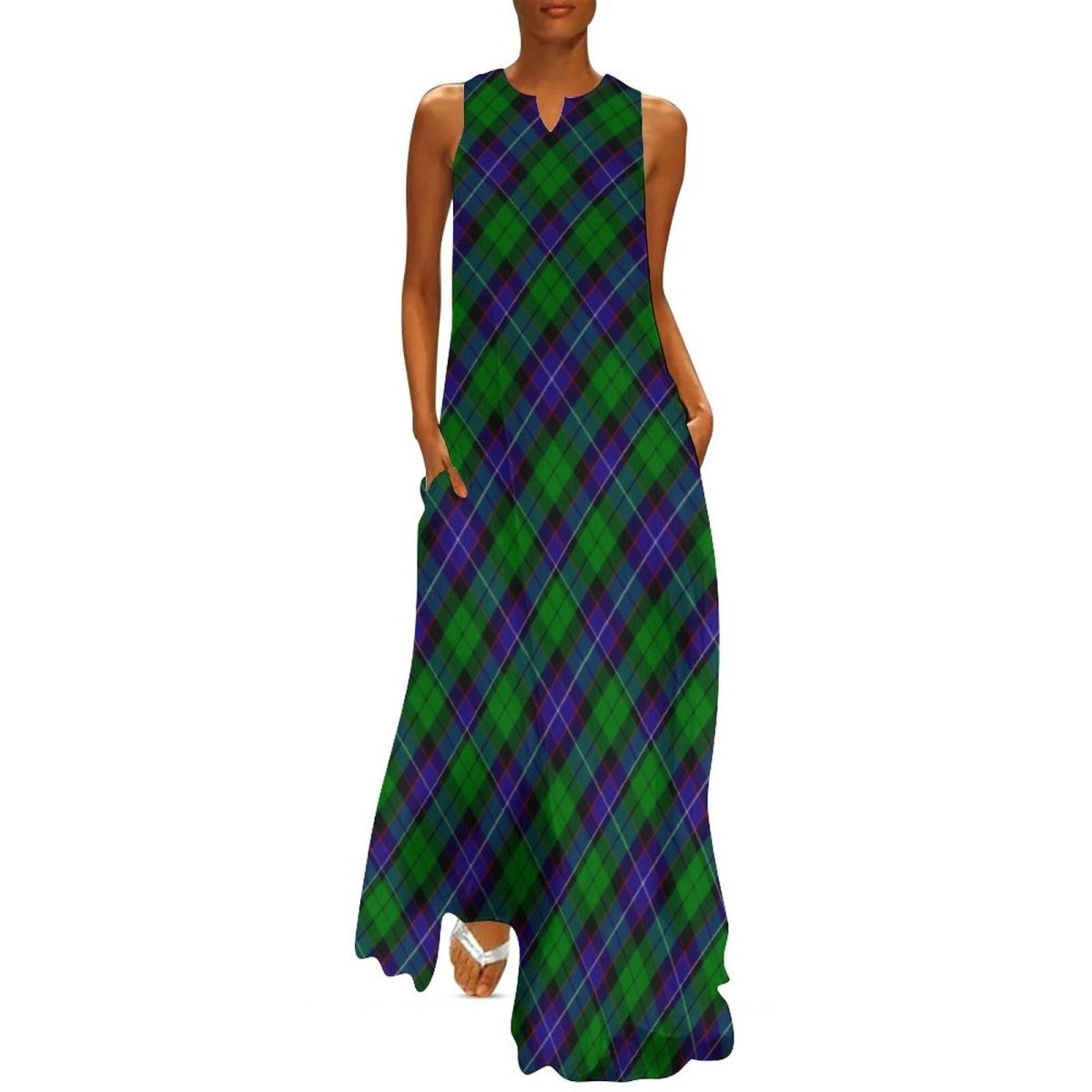 Vintage 70-Luvun Ruudullinen Mekko